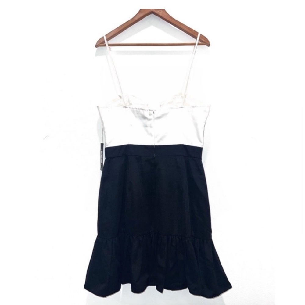 Vintage Y2K Jill Stuart Black White Tuxedo Strapless Bustier Corset Slip Dress - Picture 8 of 10